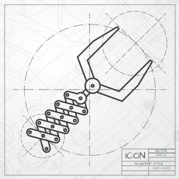 Robot hand icon Stock Illustration