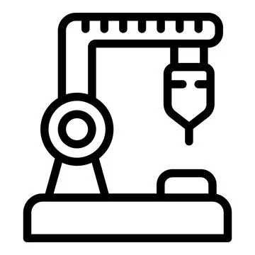 Robot hand icon outline vector. Industry factory Stock Illustration