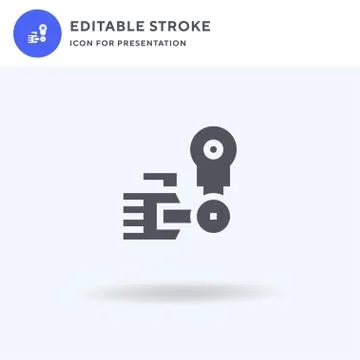 Robot Hand icon vector, filled flat sign, solid pictogram isolated on white Stock Illustration