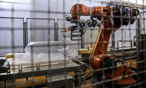 Robot hand Industrial technologies Robot hand Production of artificial intell Stock Photos