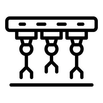 Robot hand line icon outline vector. Integrity mission Stock Illustration