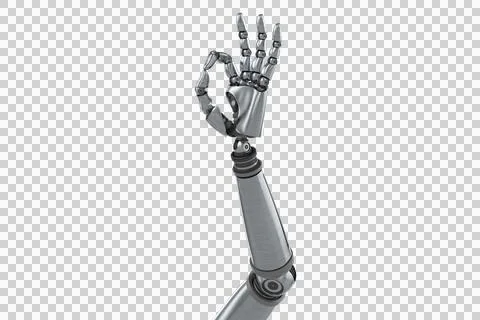 Robot hand with OK gesture Stock Illustration
