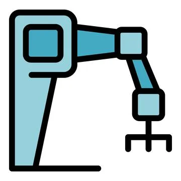 Robot hand overview icon vector flat Stock Illustration
