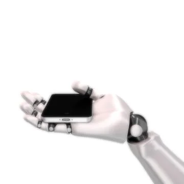 Robot hand phone Stock Illustration