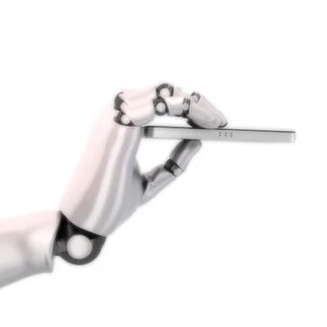Robot hand phone Stock Illustration