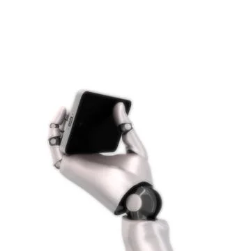 Robot hand phone Illustrazione stock