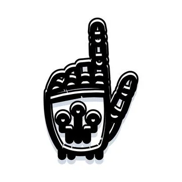 Robot hand pointing up digital concept Stock Illustration