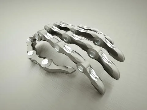 Robot hand rendered Stock Illustration