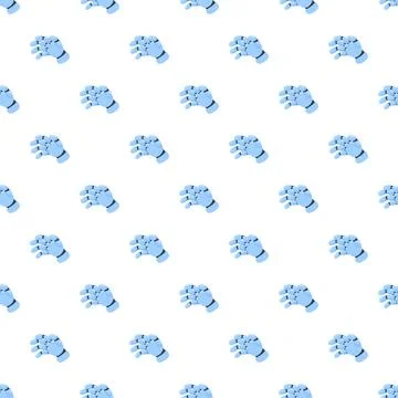 Robot hand seamless pattern representing future technology イラスト素材