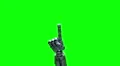 Robot hand touches the screen. 4k or 4k+ Resolution