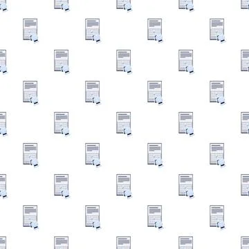 Robot hand typing on document screen pattern Stock Illustration