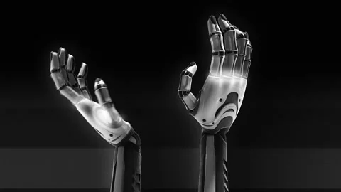 Robot Hands 06 Stock Footage 293568067