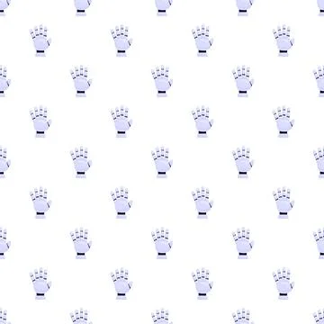 Robot hands forming seamless pattern artificial intelligence concept Stockillustratie