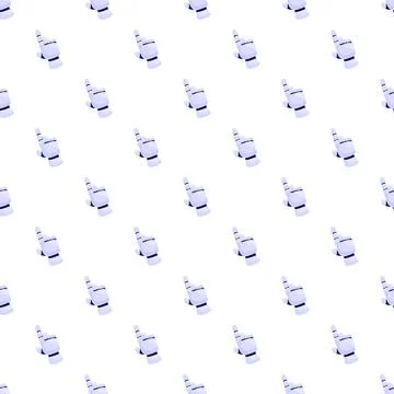 Robot hands pointing up seamless pattern background Illustrazione stock