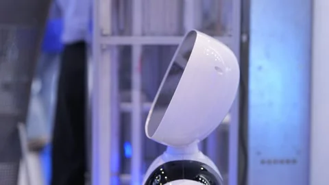 This robot has a smooth, rounded head Stock Footage 344682832