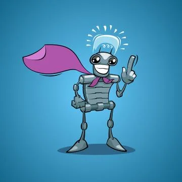 Robot have idea Stock Illustration