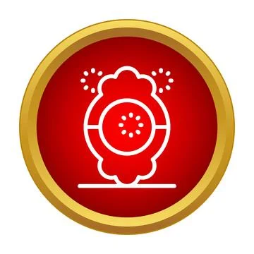 Robot head with antenna and blinking lights icon Illustrazione stock