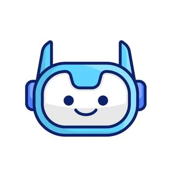 Robot Head Avatar Vector Design. Cartoon Robot Head Icon Stock Illustration