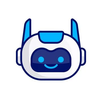 Robot Head Avatar Vector Design. Cartoon Robot Head Icon Illustrazione stock