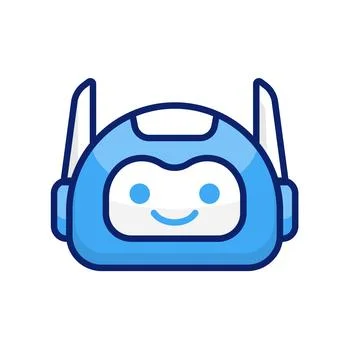 Robot Head Avatar Vector Design. Cartoon Robot Head Icon Stock Illustration