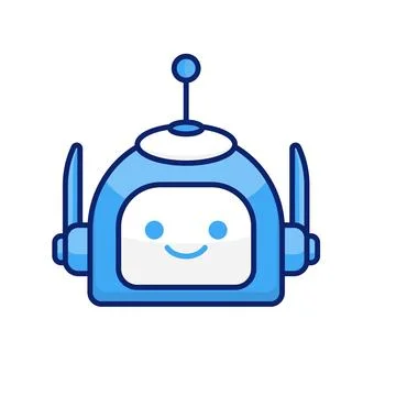 Robot Head Avatar Vector Design. Cartoon Robot Head Icon Stock Illustration