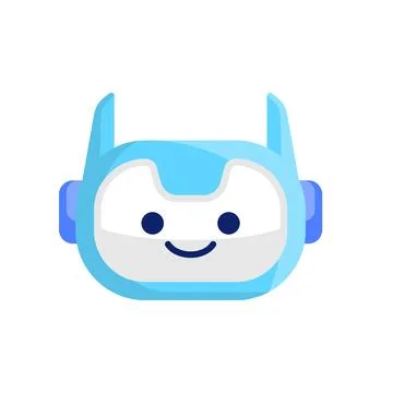 Robot Head Avatar Vector Design. Cartoon Robot Head Icon Stock Illustration