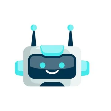 Robot Head Avatar Vector Design. Cartoon Robot Head Icon Stock Illustration