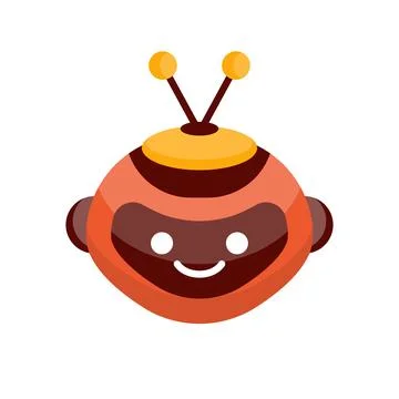 Robot Head Avatar Vector Design. Cartoon Robot Head Icon Stock-Illustration