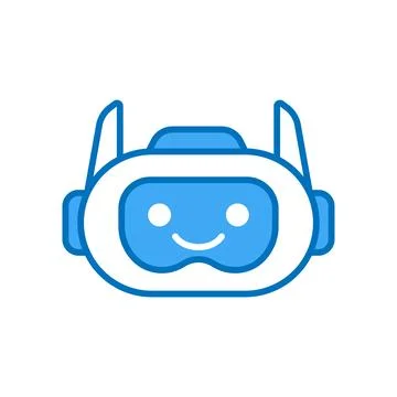 Robot Head Avatar Vector Design. Cartoon Robot Head Icon Stock Illustration