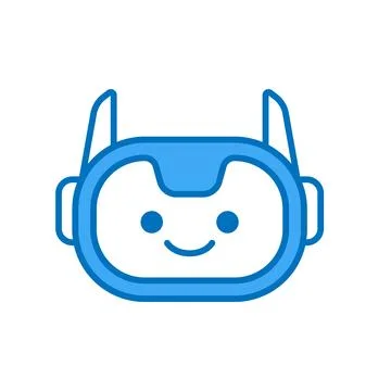 Robot Head Avatar Vector Design. Cartoon Robot Head Icon Stock Illustration