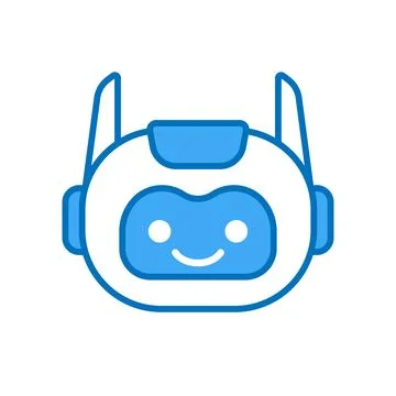Robot Head Avatar Vector Design. Cartoon Robot Head Icon Illustrazione stock
