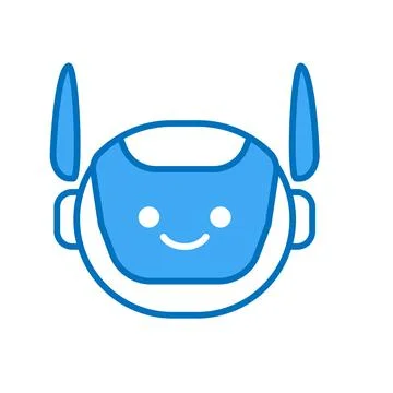 Robot Head Avatar Vector Design. Cartoon Robot Head Icon Stock Illustration