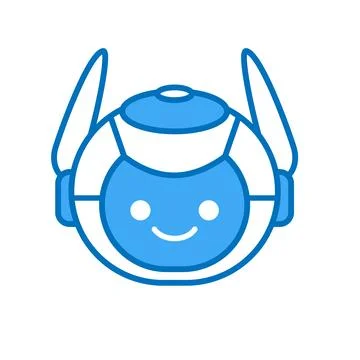 Robot Head Avatar Vector Design. Cartoon Robot Head Icon Stock Illustration