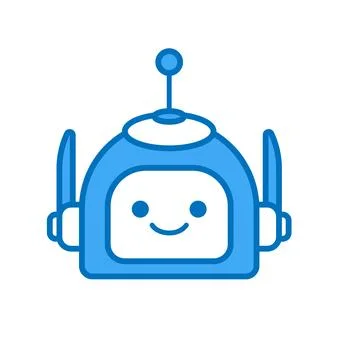 Robot Head Avatar Vector Design. Cartoon Robot Head Icon Stock Illustration