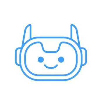 Robot Head Avatar Vector Design. Cartoon Robot Head Icon Stock-Illustration