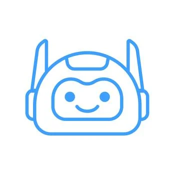 Robot Head Avatar Vector Design. Cartoon Robot Head Icon Stock Illustration