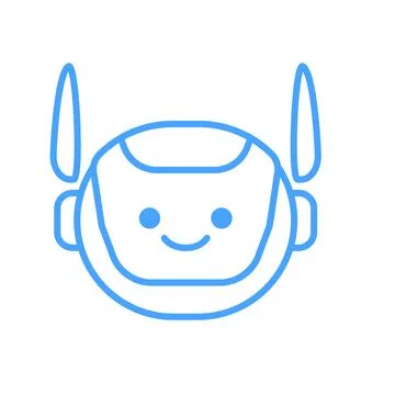 Robot Head Avatar Vector Design. Cartoon Robot Head Icon Illustrazione stock