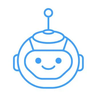 Robot Head Avatar Vector Design. Cartoon Robot Head Icon Stock Illustration
