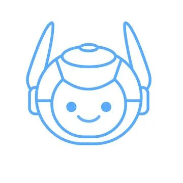 Robot Head Avatar Vector Design. Cartoon Robot Head Icon Illustrazione stock