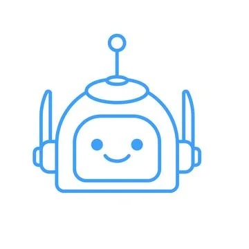 Robot Head Avatar Vector Design. Cartoon Robot Head Icon Stock Illustration
