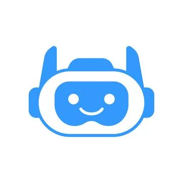 Robot Head Avatar Vector Design. Cartoon Robot Head Icon Stock Illustration