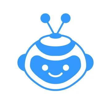 Robot Head Avatar Vector Design. Cartoon Robot Head Icon Stock Illustration