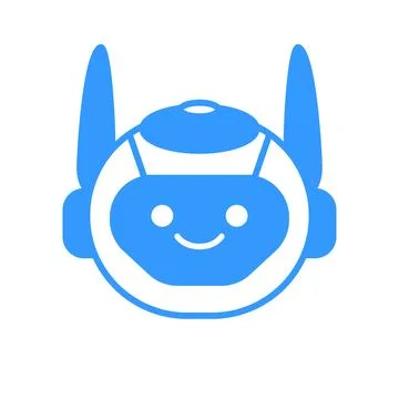 Robot Head Avatar Vector Design. Cartoon Robot Head Icon Stock Illustration