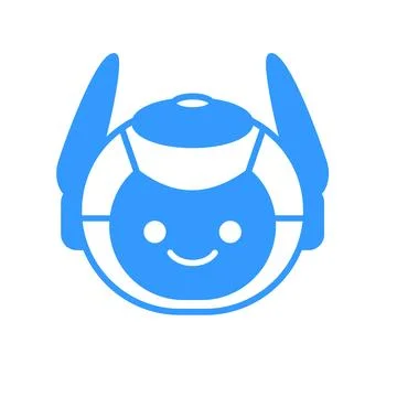 Robot Head Avatar Vector Design. Cartoon Robot Head Icon Stock Illustration