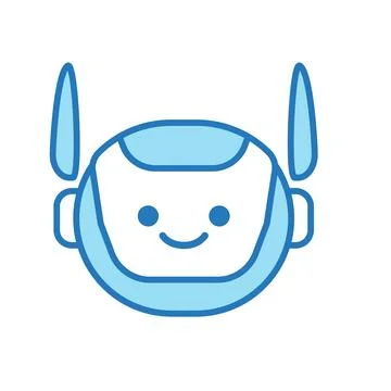 Robot Head Avatar Vector Design. Cartoon Robot Head Icon Stock Illustration