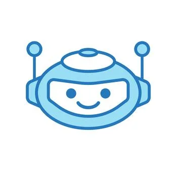 Robot Head Avatar Vector Design. Cartoon Robot Head Icon Stock Illustration