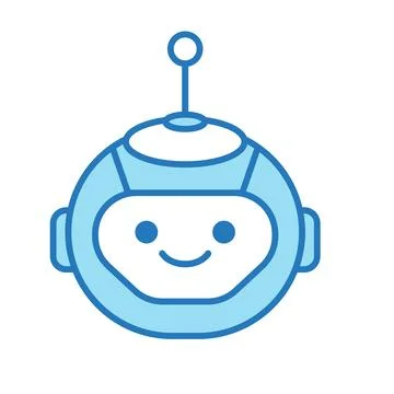 Robot Head Avatar Vector Design. Cartoon Robot Head Icon Stock Illustration