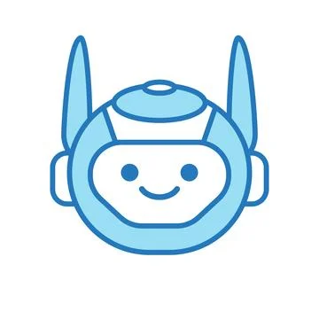 Robot Head Avatar Vector Design. Cartoon Robot Head Icon Illustrazione stock