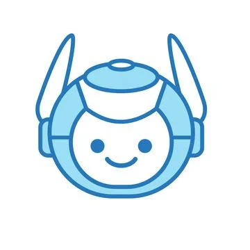 Robot Head Avatar Vector Design. Cartoon Robot Head Icon Stock Illustration