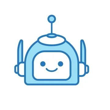Robot Head Avatar Vector Design. Cartoon Robot Head Icon Stock-Illustration